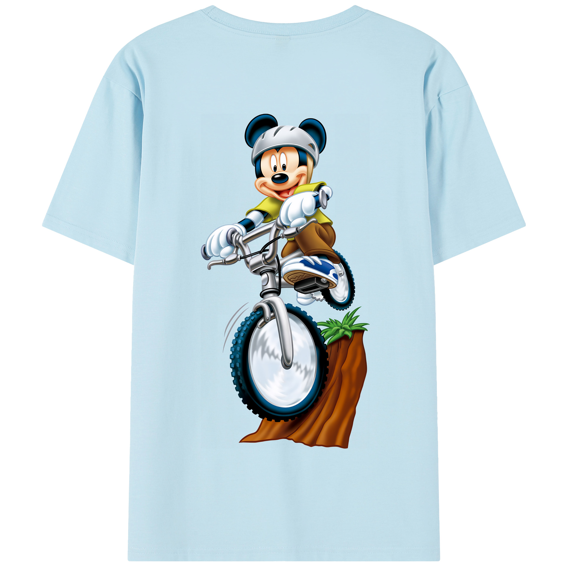 （画像用） ミッキーマウス Mickey Mouse 綿100％半袖Tシャツ（背面プリント）